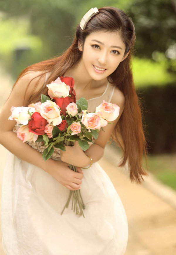 清新美女如花如梦